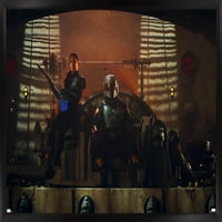 Междузвездни войни: Мандалорският сезон - Боба Фет на плаката за стена на трона на Джаба, 14.725 22.375