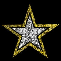 Тениска на думата на поп арт момче - текстове на песента на армията
