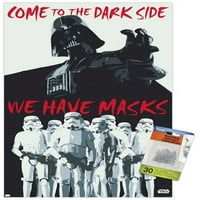 Star Wars: Saga - Dark Side Masks Sall Poster с бутални щифтове, 14.725 22.375