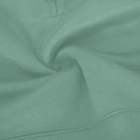 Суитчър на Wenini Clearance Женски дълги ръкави отпечатани наполовина цип с качулка горна риза Небрежно надвишени тийнейджъри облечени ризи # ден сделки Sky Blue XXL