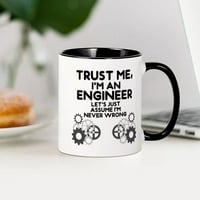 Cafepress - Повярвайте ми, аз съм инженер забавни халби - унция керамична чаша - чаша чай за новост кафе