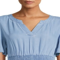 Дамски Бохо бродирани блузи Ръкав Мексикански селски ризи Бохемски хлабав туника Блузи