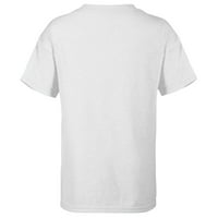 Daqian дамски плюс размери тениски Разчистване Женски любовна любовна буква Печат с къси ръкави тениски върхове за просвет за жени бели 8