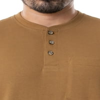 Мъжко работно облекло с къс ръкав джоб Хенли тениска, размери с-5ХЛ