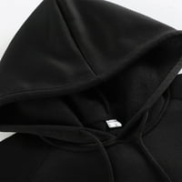 Voncos Мъжки клирънс на качулката- изтриване на ежедневни модни леки тънки годни топло пуловерно палто за мъже черен размер 2xl