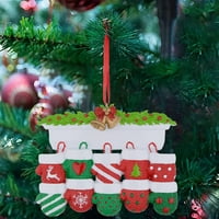 Миюадкай Молив Торбичка Персонализирани Семейство Коледа Коледно Дърво Дрънкулка Украса Украшение Ръкавици Семейни Коледни Празнични Декорации