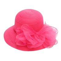 Парк женска органза шапка дерби очаровател сгъваем капачка за боук на чай за чаени булчински сватбена рокля слънчева шапка
