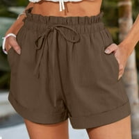 Дамски панталони клирънс $ 5, леки шорти на жените ежедневни къси къси панталони ластик шнур Удобни Шорти