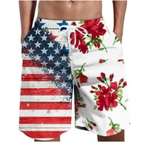 Лято плюс размер Sawvnm Мъже неприятни модни пачуърк къси панталони с джобове еластична талия плаж панталони червени xxl страхотни подаръци за по -малко