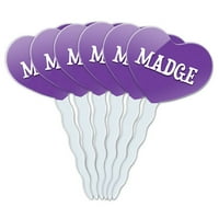 Madge Heart Love Cupcake Picks Toppers - Комплект от 6