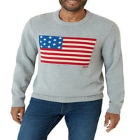 Мъжки памучен емблематичен флаг Пуловер-размери ХС до 4ХБ