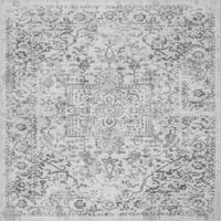 Тайсе Нексус област килим и традиционни бели луковици свитъци 3' 11 5'3 Правоъгълник