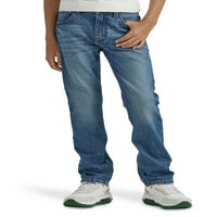 Вранглер® момче индиго тънък Стрейт Джийн с регулируем колан, размери 4-16, тънък и хъски