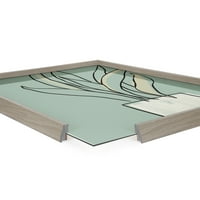 Белами Блейк ведър растеж рамкирани печатни стъклени стена изкуство от Елизабет Силвър, сиво, Декоративно абстрактно растително изкуство за стена