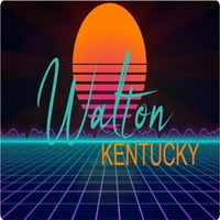 Walton Kentucky Vinyl Decal Stiker Retro Neon Design