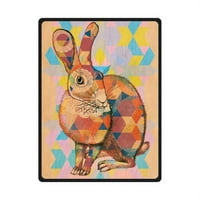 Cadecor Rabbit Цветна художествена картина Одеялото на одеялото