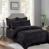 Копринено мек бамбук дизайн легло в чанта Утешител комплект пълнокръвно Черно