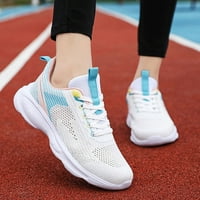 Маратонки за жени плъзгащи се комфортни обувки удобни обувки за ходене пътека маратонки, бяла, 7