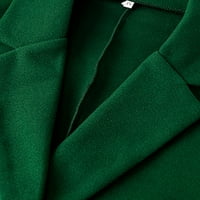 Секси танцови дами изходни дрехи жилетка яке солидни цветове палта ежедневни палта зимни топло палто зелено l