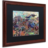 Търговска марка изобразително изкуство Освобождението на Ортона платно изкуство от Джош Байер, Черен мат, дървена рамка