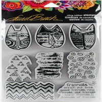 Stampendous Laurel Burch Cling Stamp W шаблон -tribal Cats