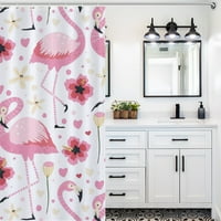 Vodetik Store Flamingo душ завеса за баня водоустойчива завеса за баня с куки