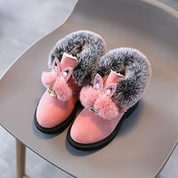Обувки за малко дете деца бебе момичета принцеси обувки модна коса памучни ботуши снежни ботуши снежни ботуши