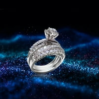 Диамантен пръстен Rose Valentine Diamond Ringcan Ring to Scounding Ring RingLuxury Fashion Women's Light Wear Rings