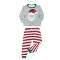 Семейна коледна пижама Просверие само до Коледа родител-дете комплект райета принт за домашни дрехи пижами от две части деца комплект