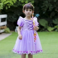 Принцеса Рапунцел рокля лилаво малко дете момичета Holloween Costume Ress Up Up