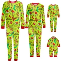 Д-р Сус семейство Гринч коледни Пижами Комплект за жени мъже Гринч Пижами Топ и пижами празнични Пижами пижами за мама и татко