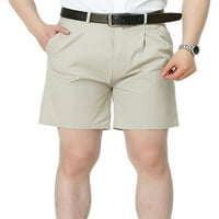 Гринизглежда Мъжки дъна Висока талия летни къси панталони Плътен цвят плажни шорти Мъже Хавайски Плажно облекло свободно време обикновен мини панталони плитък сив 42