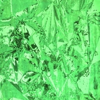 Агли Компания Вътрешен Правоъгълник Ориенталски Зелен Индустриална Зона Килими, 6'9'