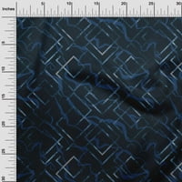OneOone Silk Tabby тъмносиня тъкан Геометрични занаятчийски проекти Декор тъкан отпечатан от двора широк