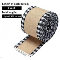 Rolls Christmas Buffalo Plaid Ribbons Burlap Wired Edge Plaid Ribons Проверете Gingham Fabric Craft Plagbon for Diy Bows Wrapping Decoration