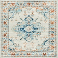 Tevazu Cream Multi 6'7 9 'Традиционно килимче за правоъгълник