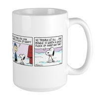 Cafepress - Стадо от Beagles Голяма халба - Оз керамична голяма халба