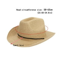 Quealent дамски ботуши шапка западна каубойска шапка солидна тегличка слънцезащитен крем плаж тъка шапка каубойска шапка за жени занаяти деним мъжки шапка един размер