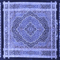 Ahgly Company Machine ПРОЧАВАНЕ НА ВЪЗДУШНИ Персийски сини традиционни килими, 7 'квадрат