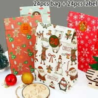 Коледна хартиена чанта бонбони боки за подаръци за подаръци Детски партии благоприятства стилове