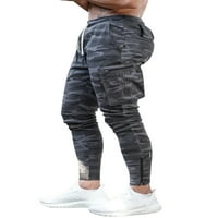 Тренировка джогинг суитчъри за мъже Атлетически спортни панталони за бягане тренировъчен фитнес с кърпа цикъл джобове за основни руни панталони леко тегло заостр
