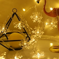Клирънс Yohome 19.7ft 40LED Коледна дърво Снежинка Светлини, коледно дърво снежна струна светлини Коледни партита светлини, коледни декорация Подарък оранжева
