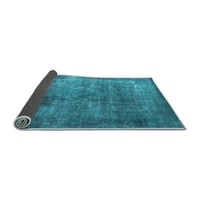 Ahgly Company Indoor Square Oriental Light Blue Industrial Area Rugs, 3 'квадрат