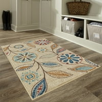 Основен традиционен Минерва Бежов мулти Флорален закрит акцент килим, 2 '6 х3 ' 10
