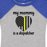 Мастически диспечер мама спешна златна линия флаг подарък бебе момче или момиченце боди