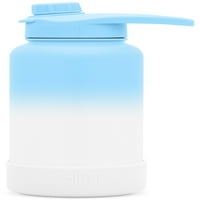 Проста модерна бутилка за вода на върха с капак и защитен ботуш-хидро вакуумно изолирана колба от неръждаема Омбре: Санторини Бриз