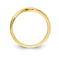 14к жълто злато рубин и истински диамант 3-каменен пръстен