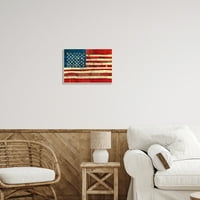 Ступел индустрии Обединени стоим Ден на независимостта празничен американски флаг живопис без рамка изкуство печат стена изкуство, дизайн от Стефани Бърджис