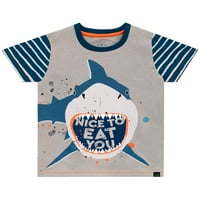 Хари Мечка Момчета акула Приятно е да те ям с тениски с къс ръкав с размери 4-10