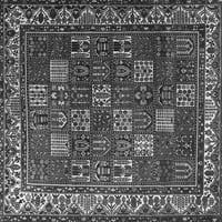 Ahgly Company Indoor Round Персийски сиви традиционни килими, 4 'кръг